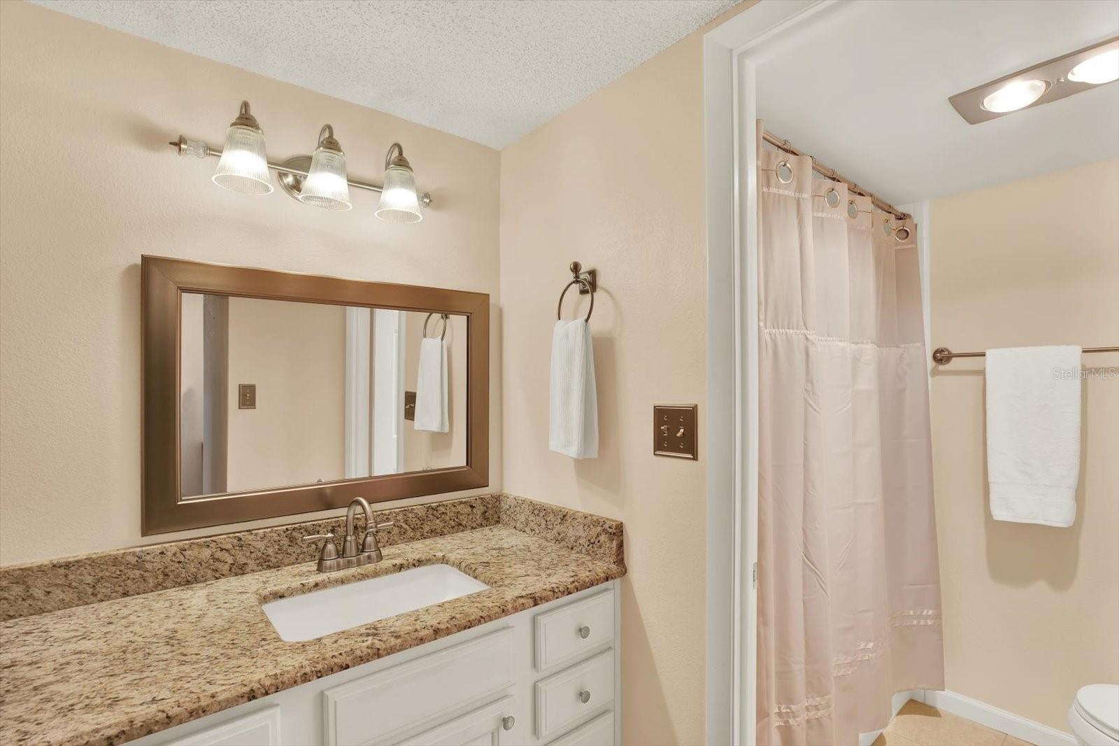 Second bedroom has an ensuite bathroom with a TUB and walk-in closet.