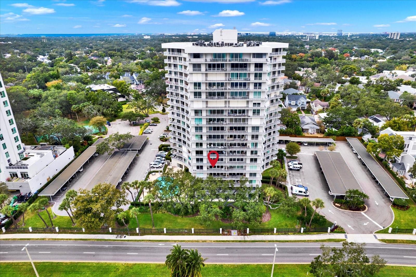 Unit 501 is positioned ON Bayshore Blvd and DIRECTLY WATERFRONT.