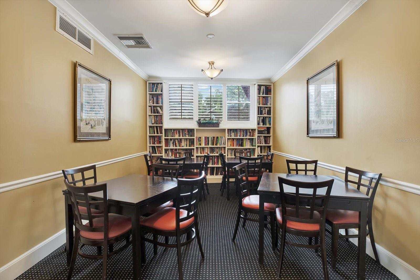 Library inside the Ambassador room.