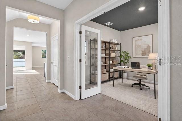 virtually staged office