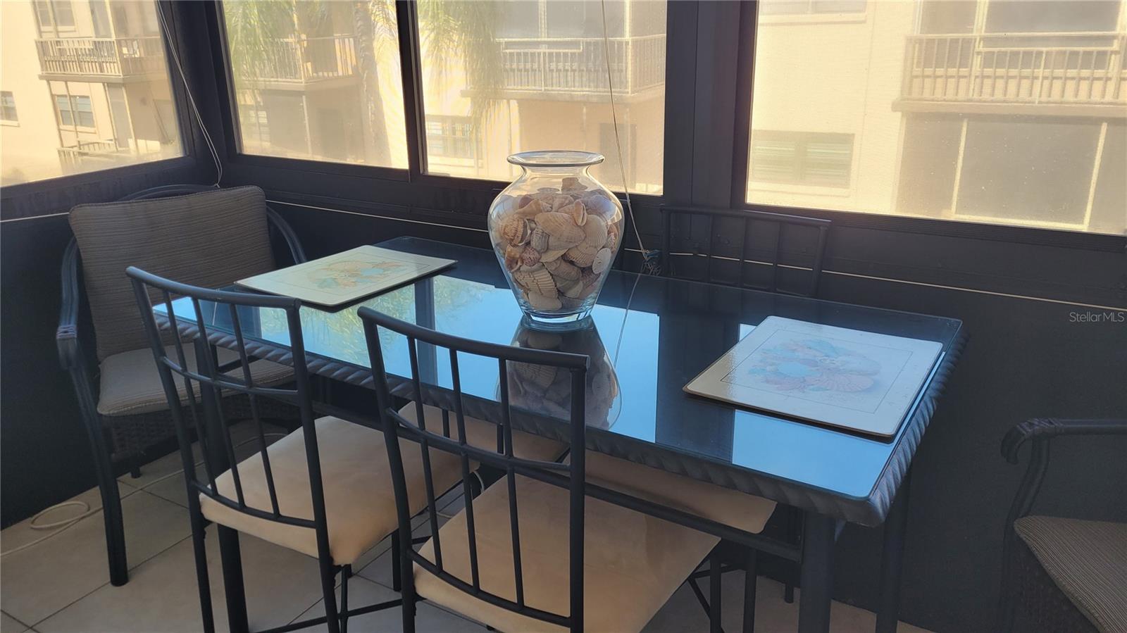 Screened lanai with vinyl windows