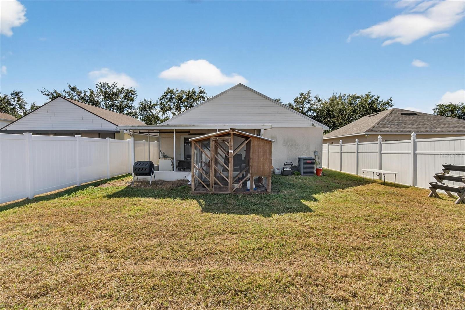Back of house from the end of the backyard.