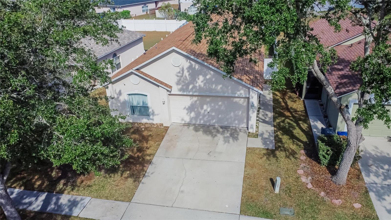 Aerial Front View of house