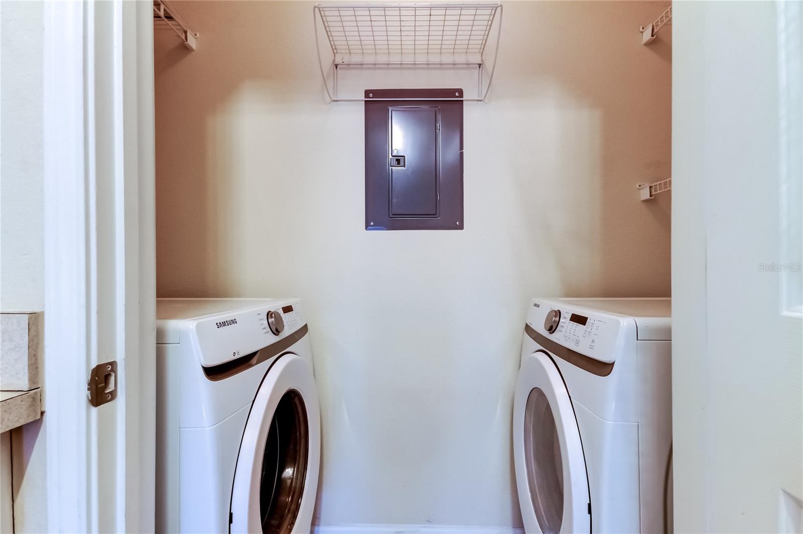 laundry closet in kitchen
