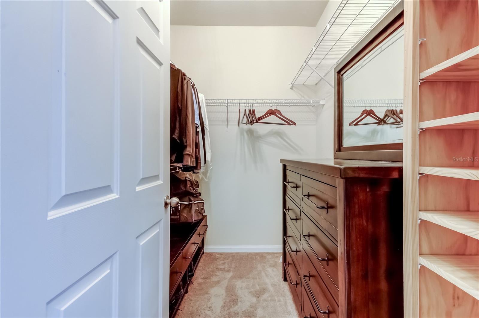 primary bedroom suite walk-in closet