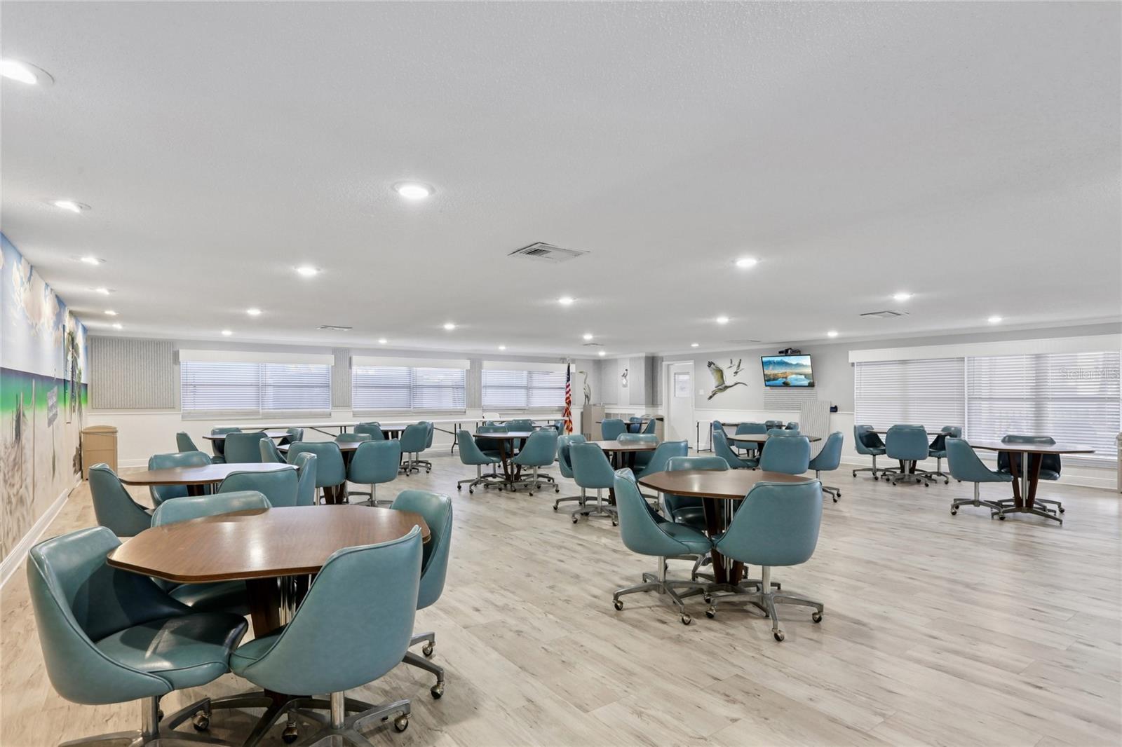 Ample space available for meetings, bingo, and various activities.