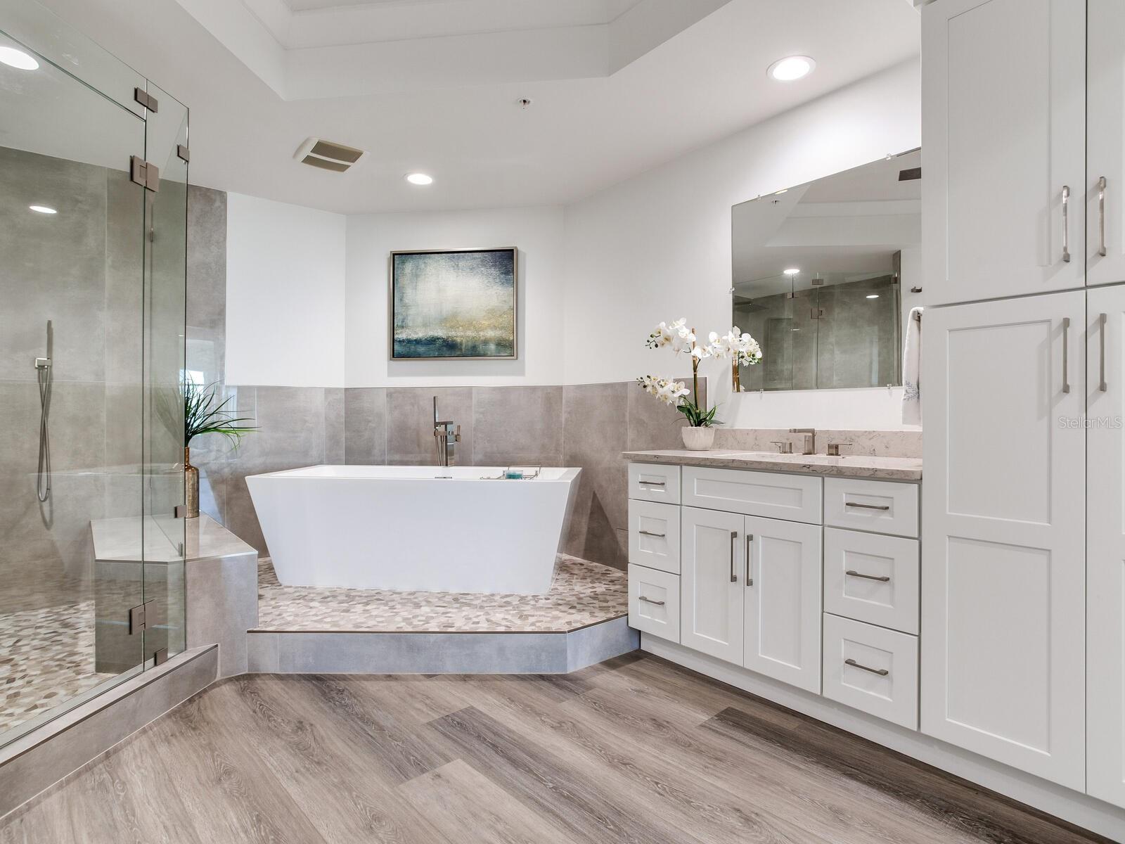 Primary Ensuite Bath Dual Vanities