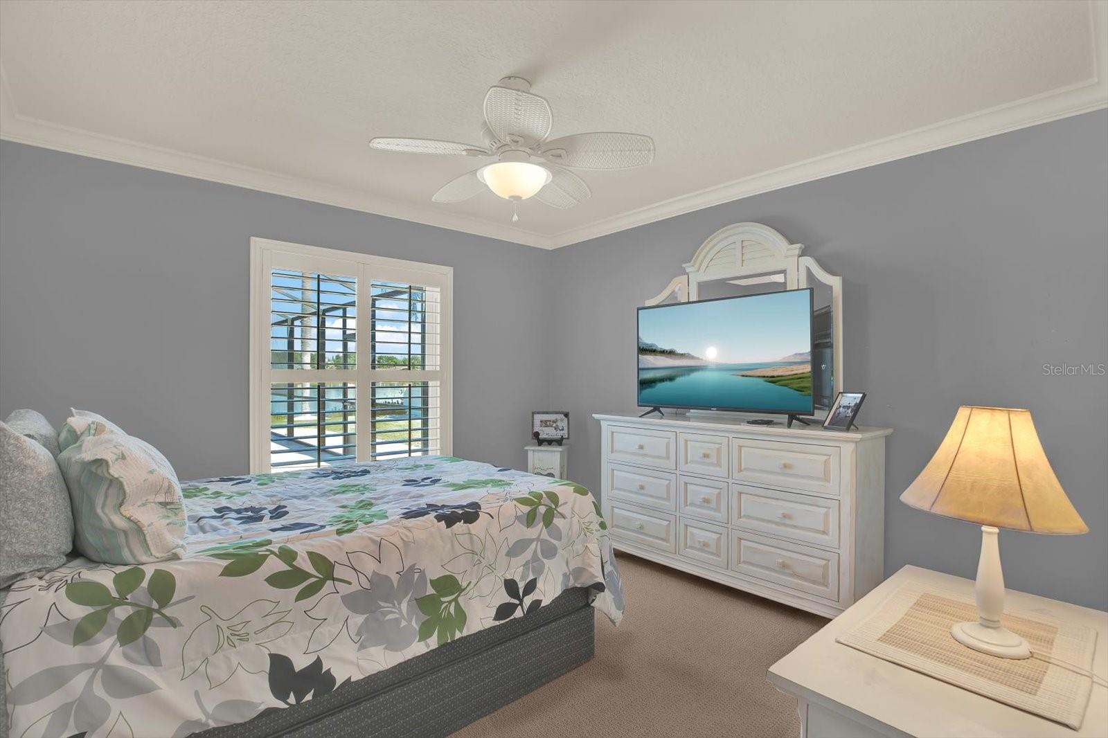 The thoughtful design of this home allows the second bedroom an amazing view while the strategically placed windows offer maximum privacy