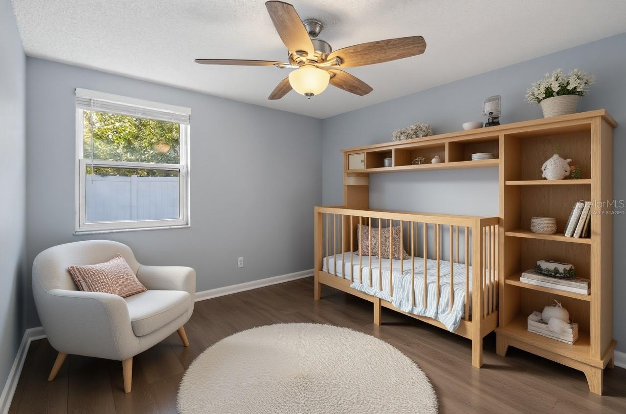 Virtual staged-Bedroom #3/ Nursery Room
