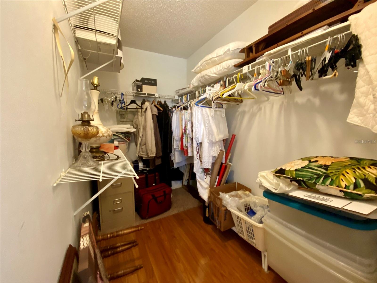 Guest bedroom walk-in closet