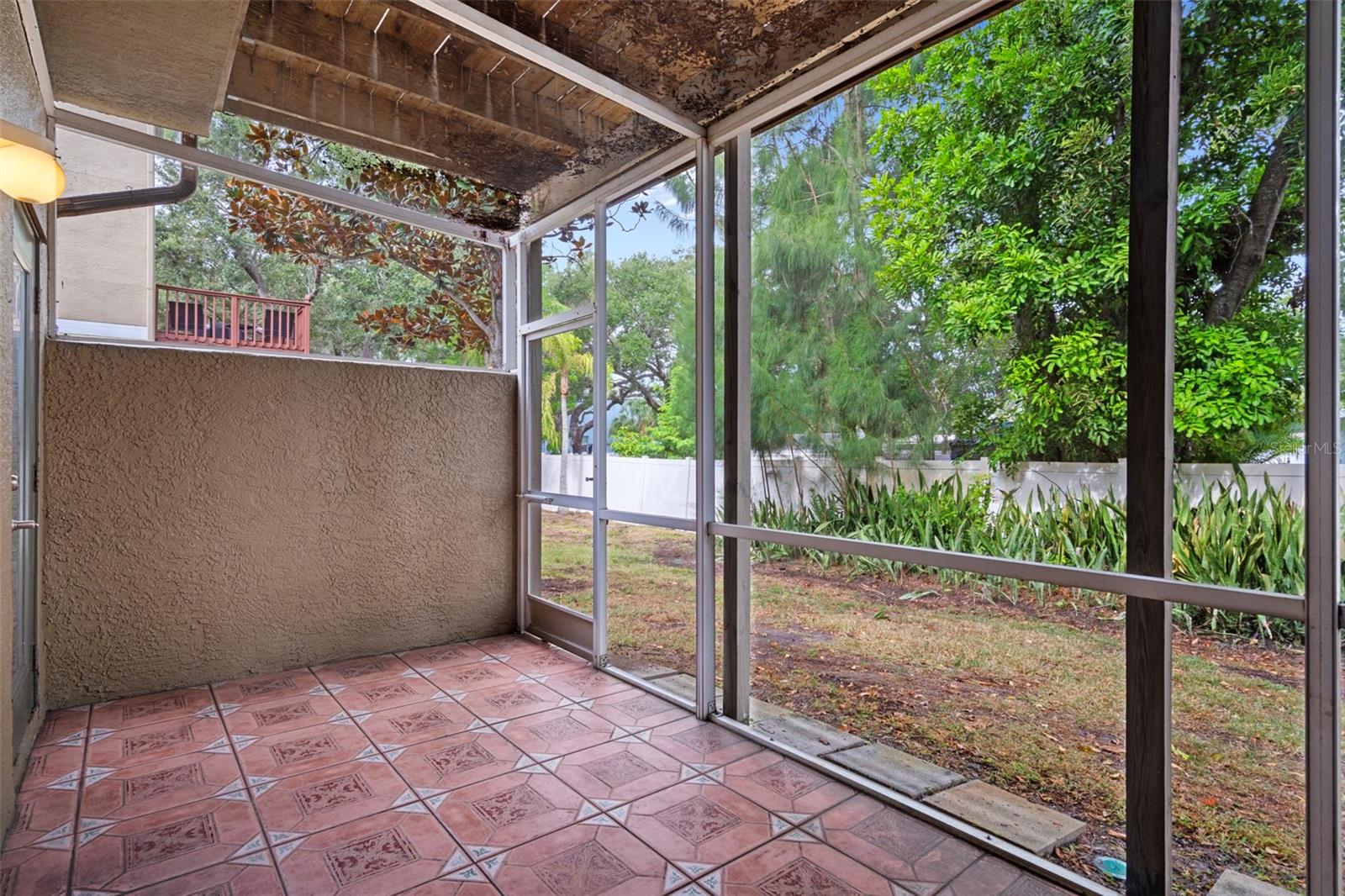 What a great view of the back yard.