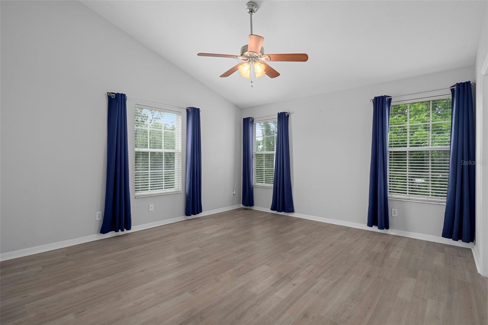 The Master Bedroom is very Spacious and a fan/light also.