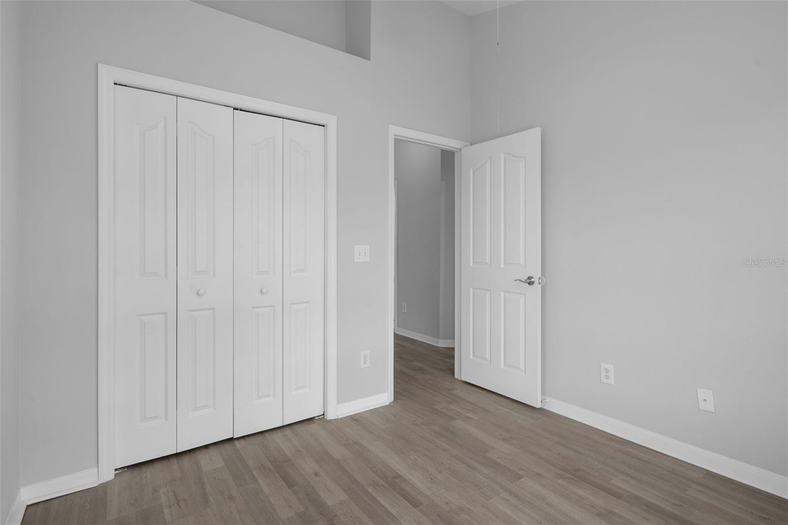 View 2 of the second bedroom. This bedroom also has a large closet