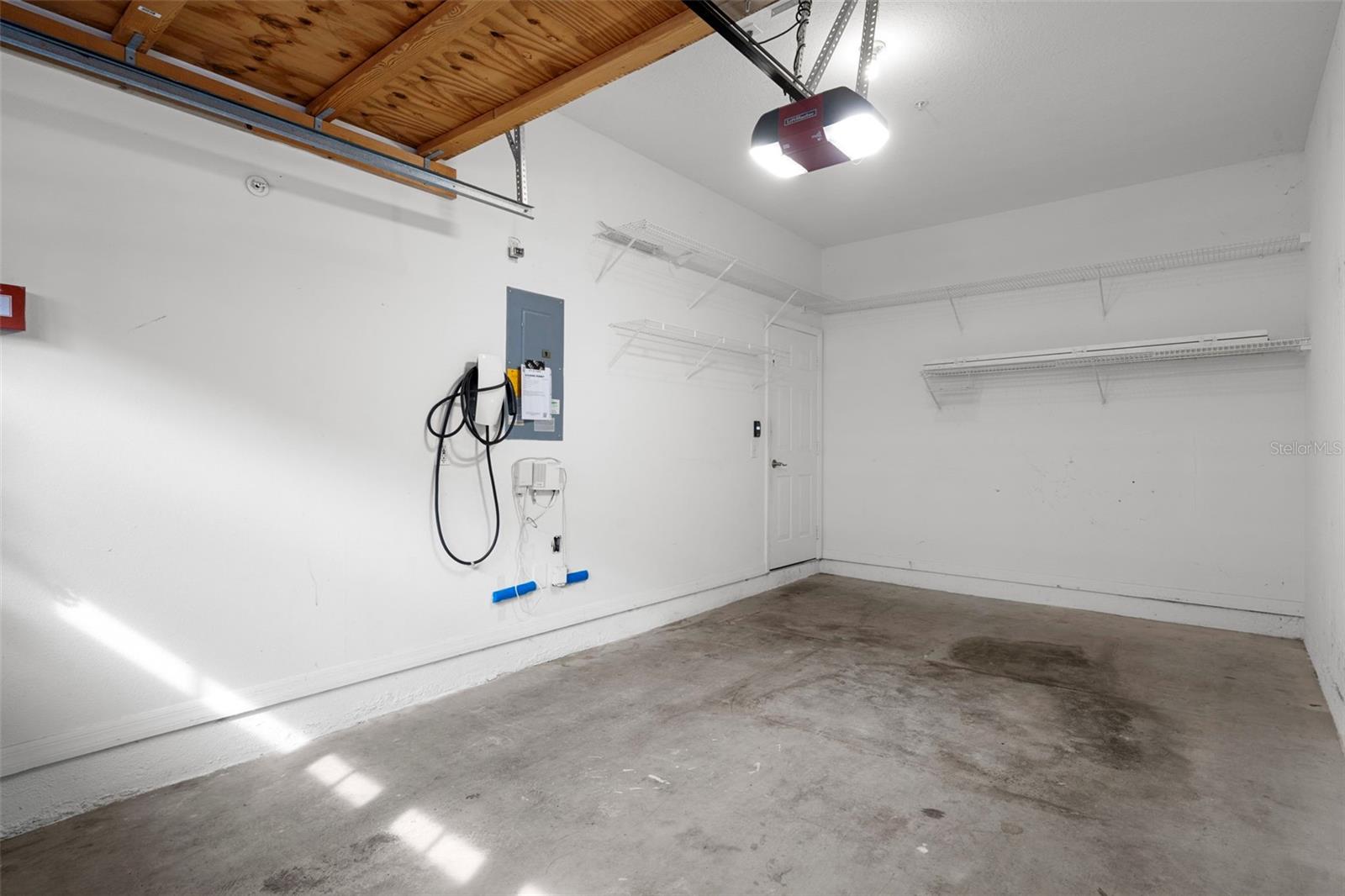 You can enter the home through the garage with the outdoor key pad