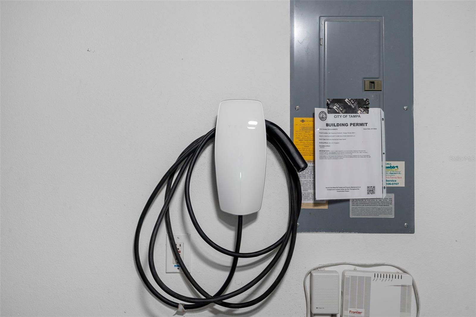 Wow, there is a Tesla Charger already in place