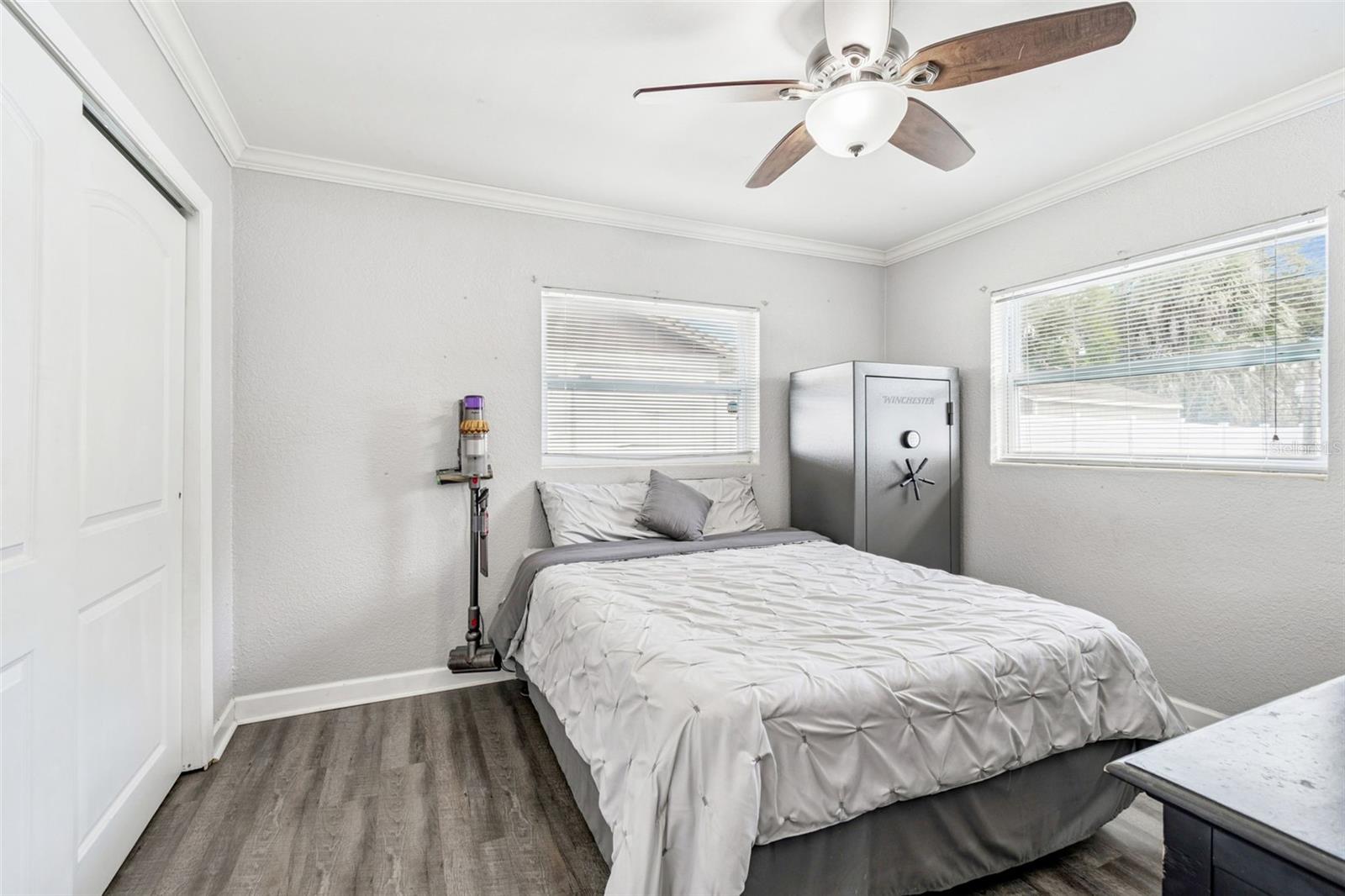 Bedroom on rear of home.