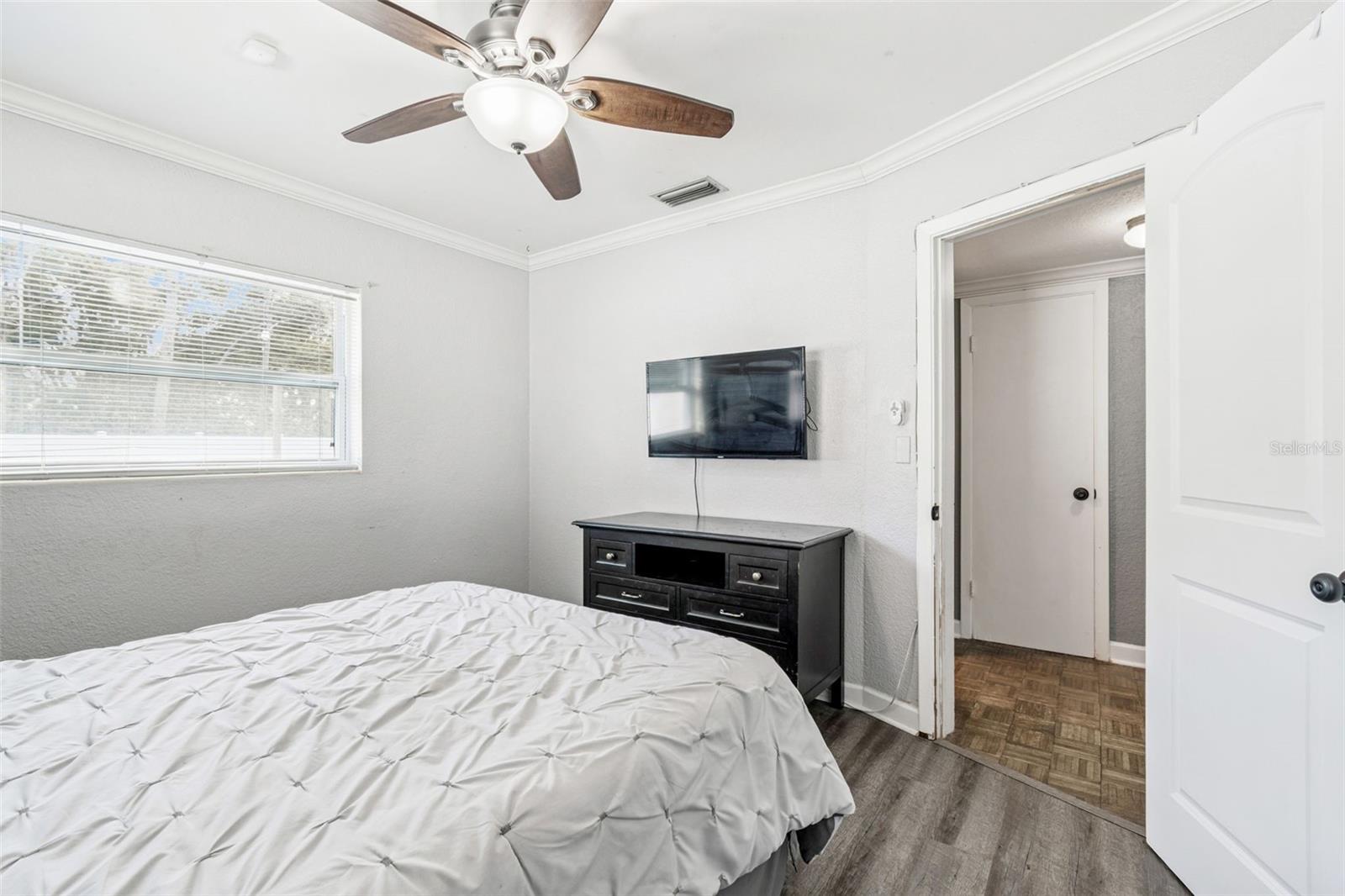 Bedroom on rear of home.