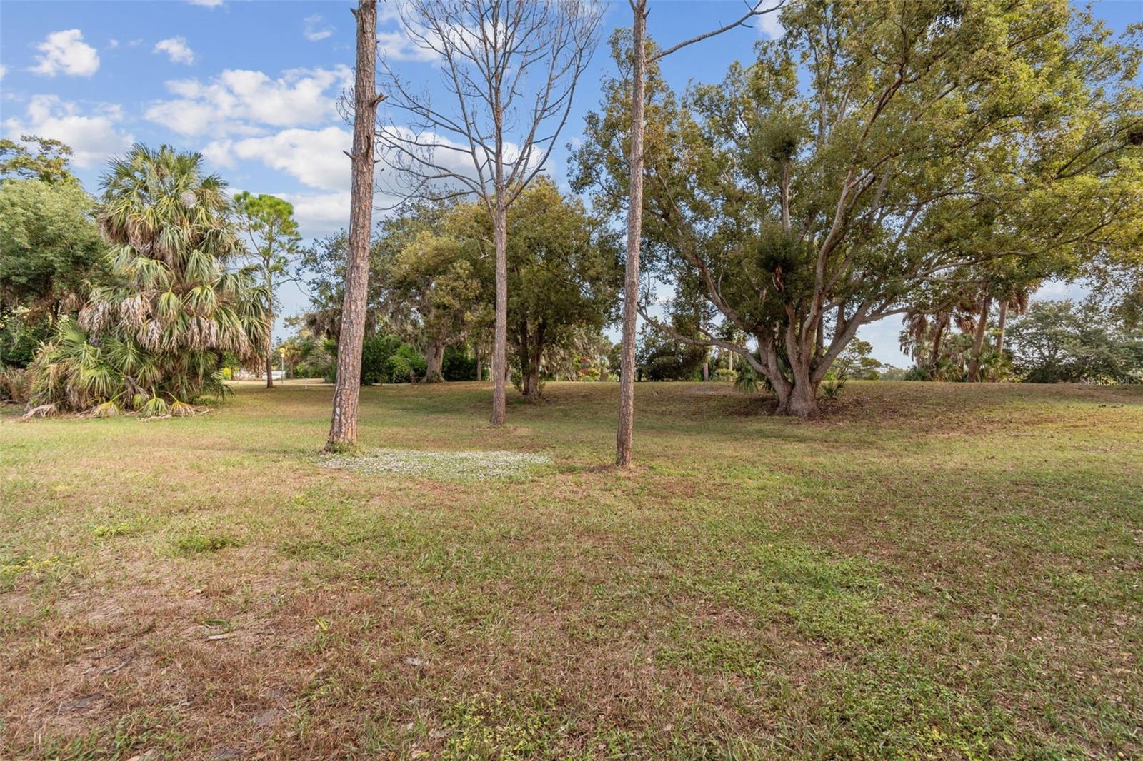 View of John S. Taylor Park from the back fence gate.