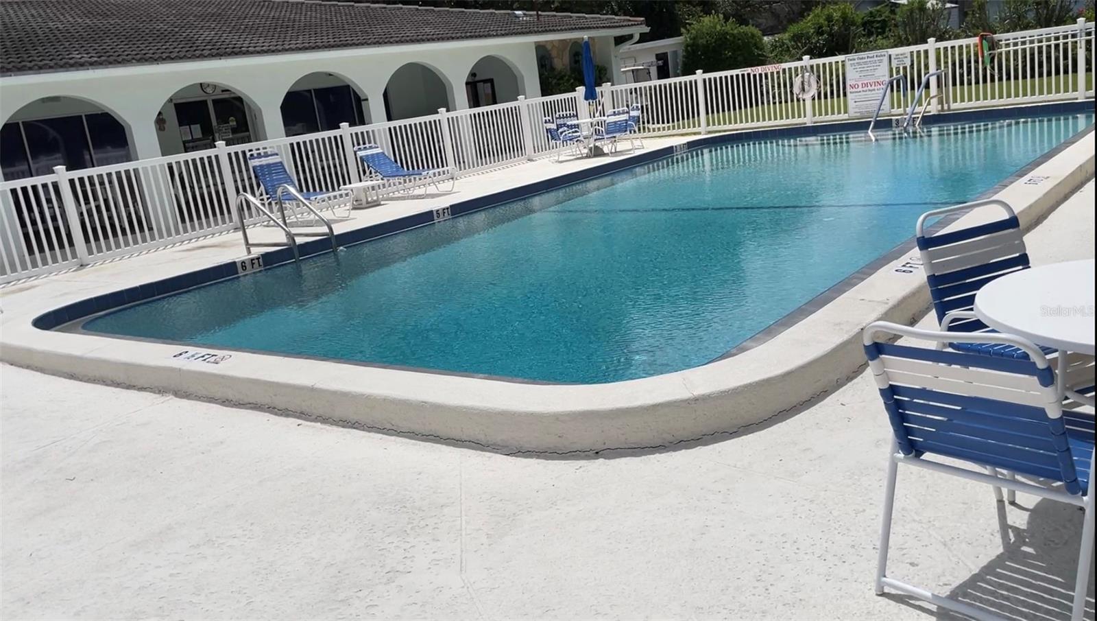 Close up of pool