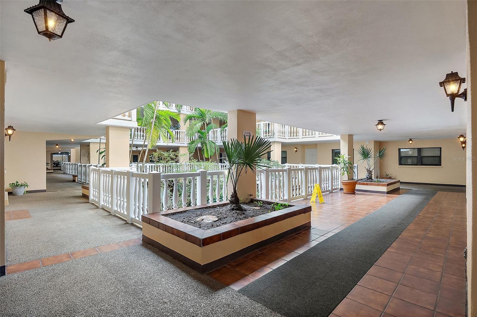 Lobby outside front door of unit.