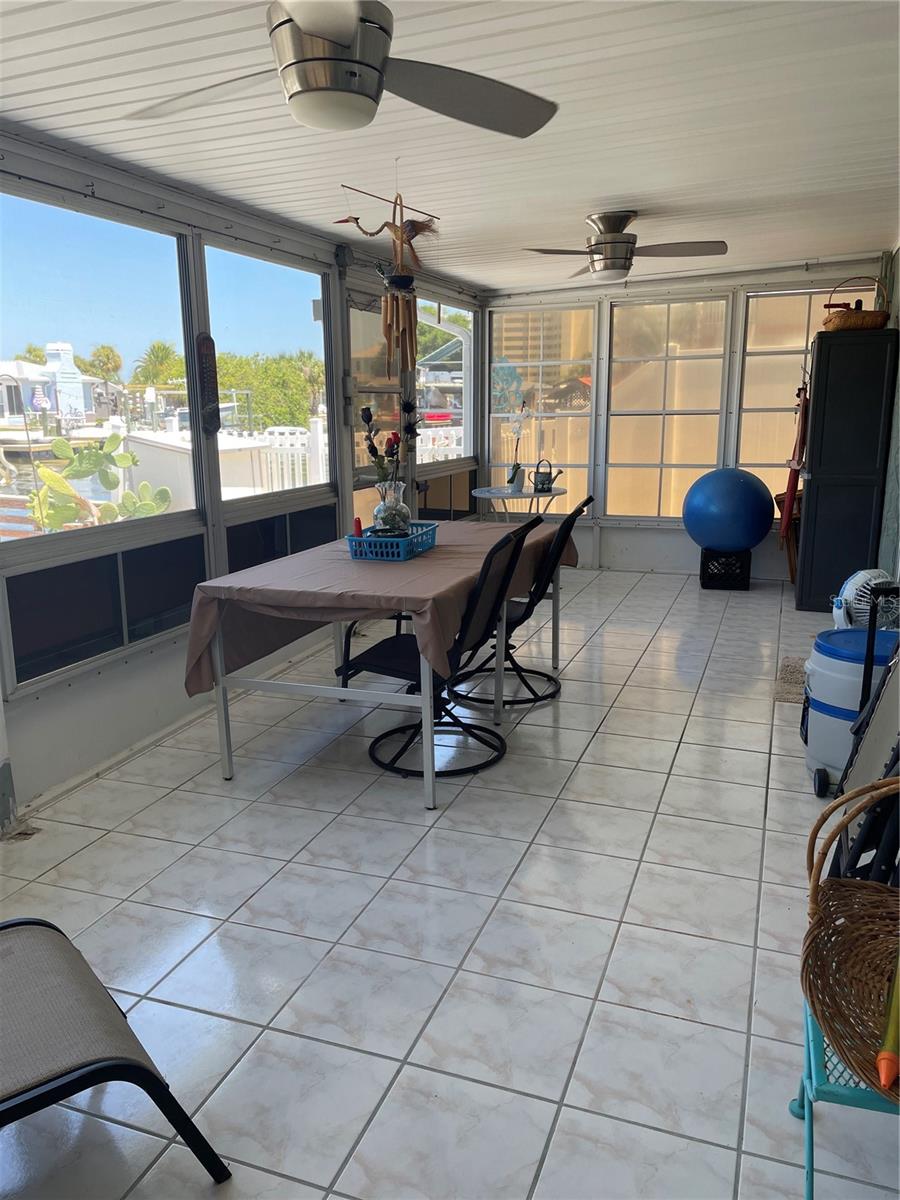 Spacious enclosed Porch