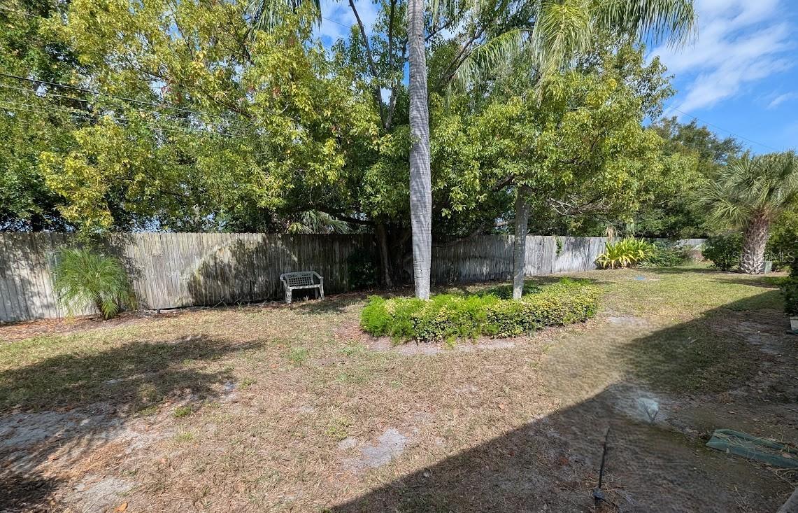 Rear of property with privacy fence