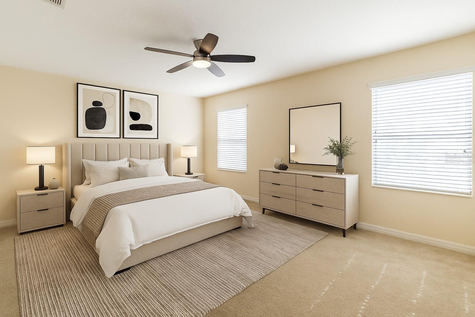 Primary Bedroom - Virtually Staged