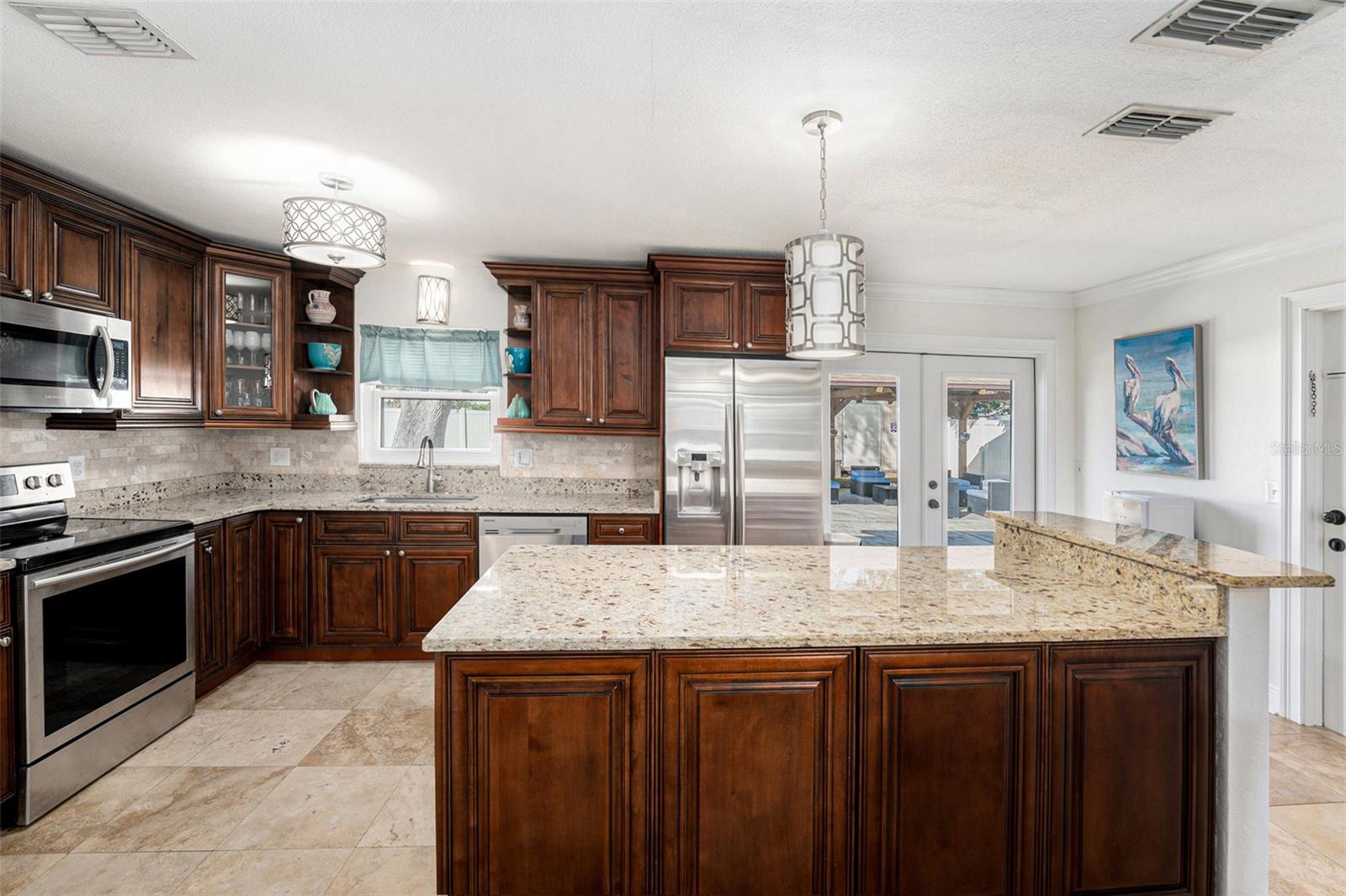Kitchen with plenty of storage and an island.