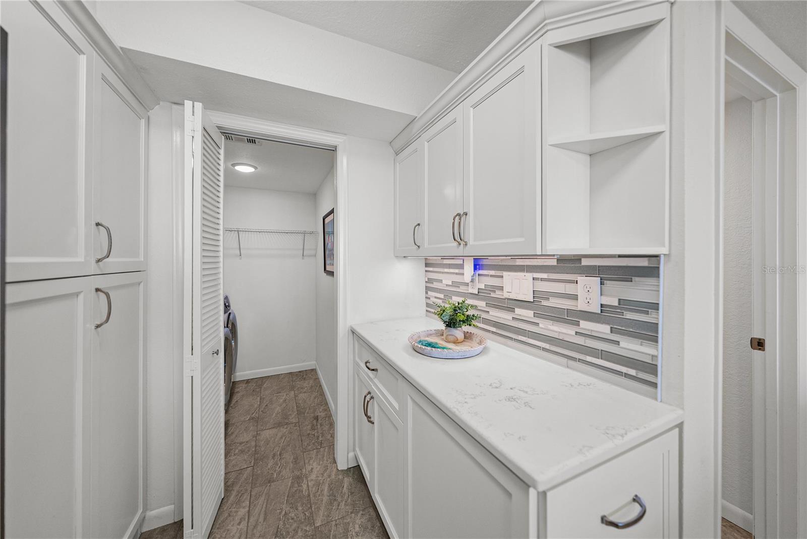 View from Kitchen to laundry room