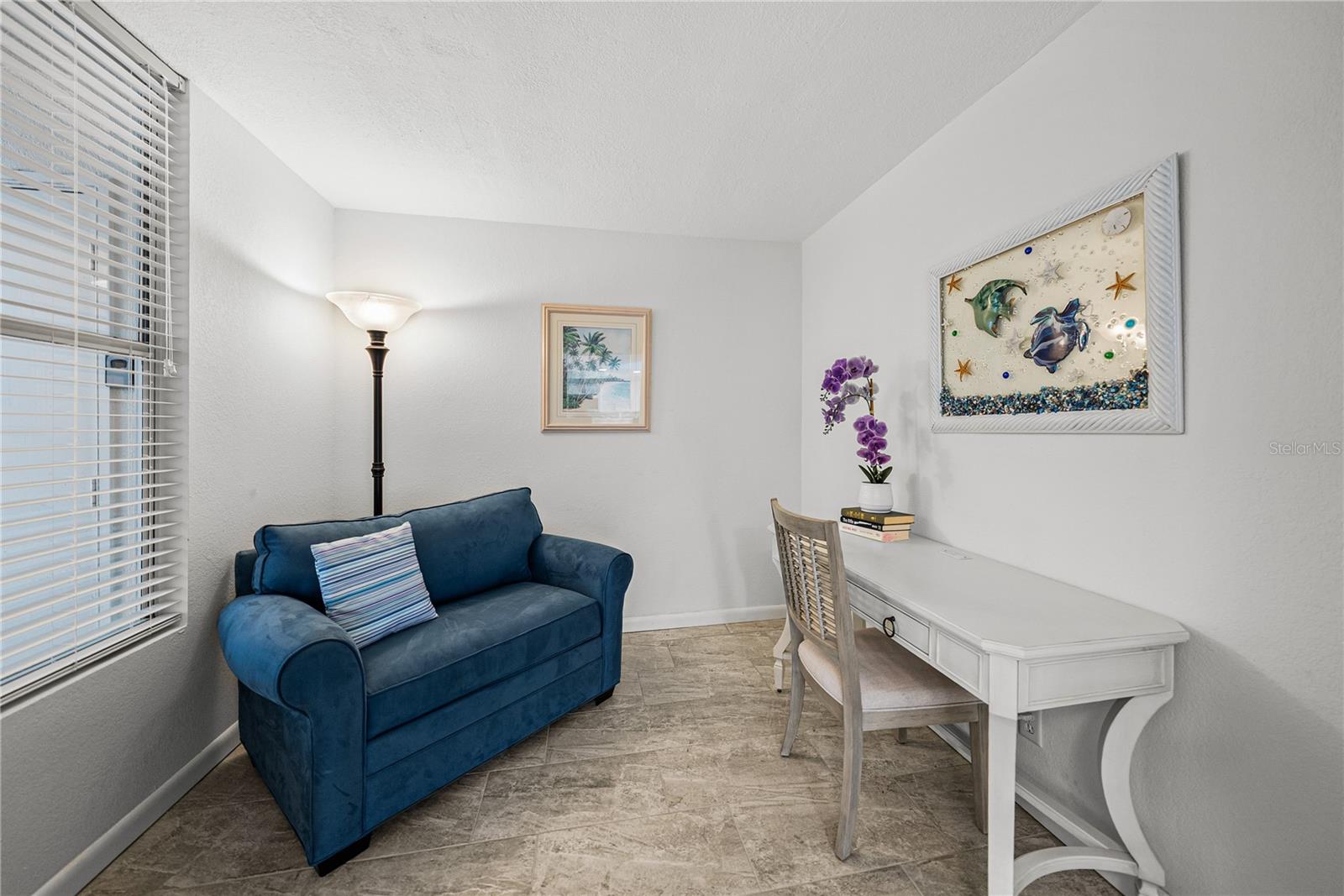 Study with window to the front exterior