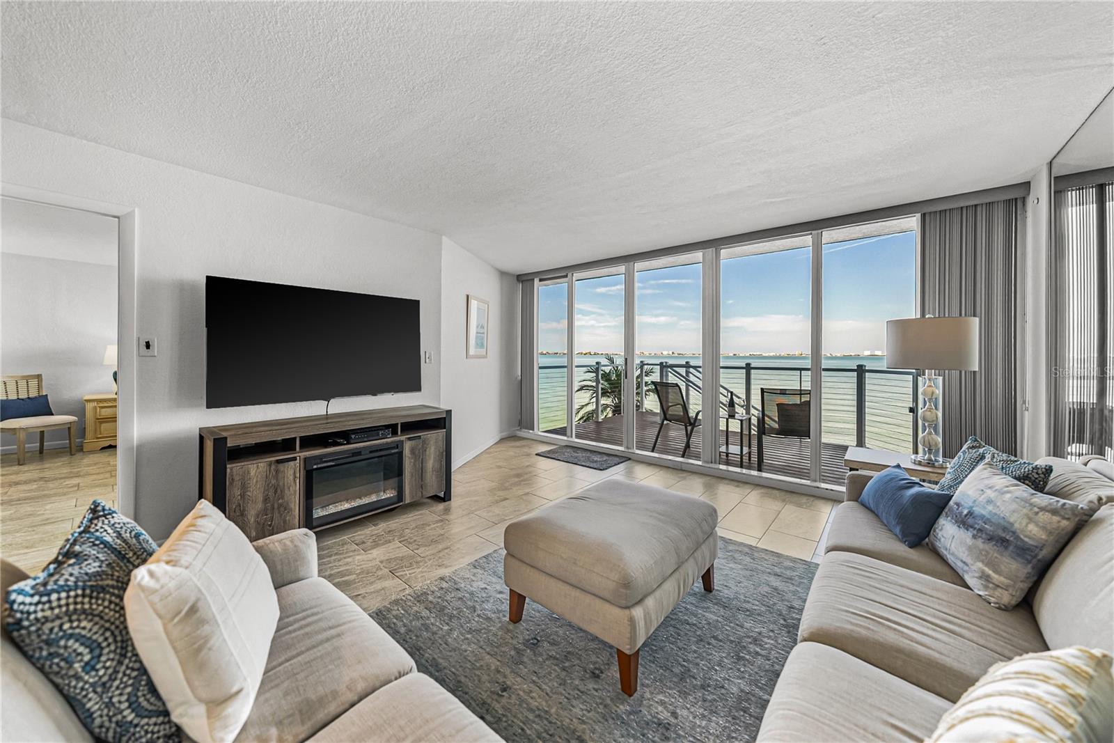 Living Room View to the rear deck