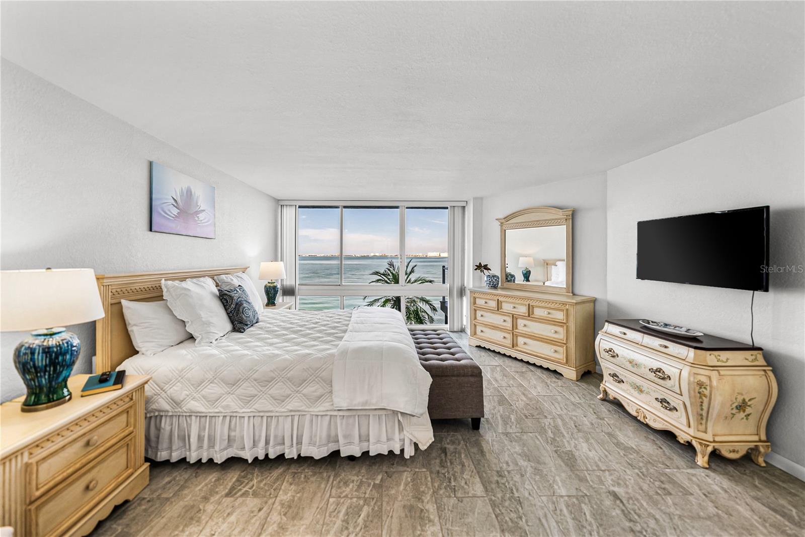 Primary Bedroom view from doorway to Primary bath