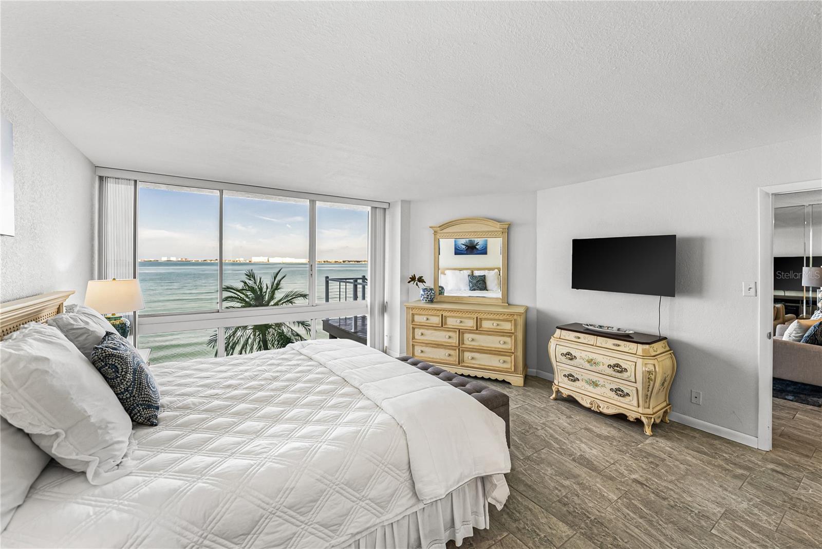 Primary Bedroom View from Primary Bath Entrancce