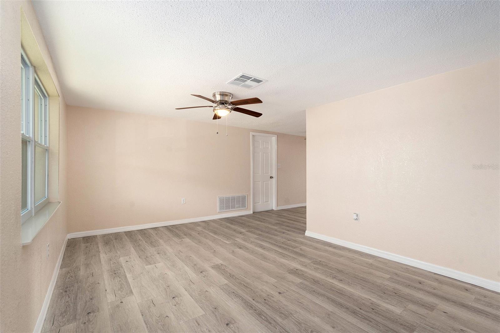 Living room- view to garage door