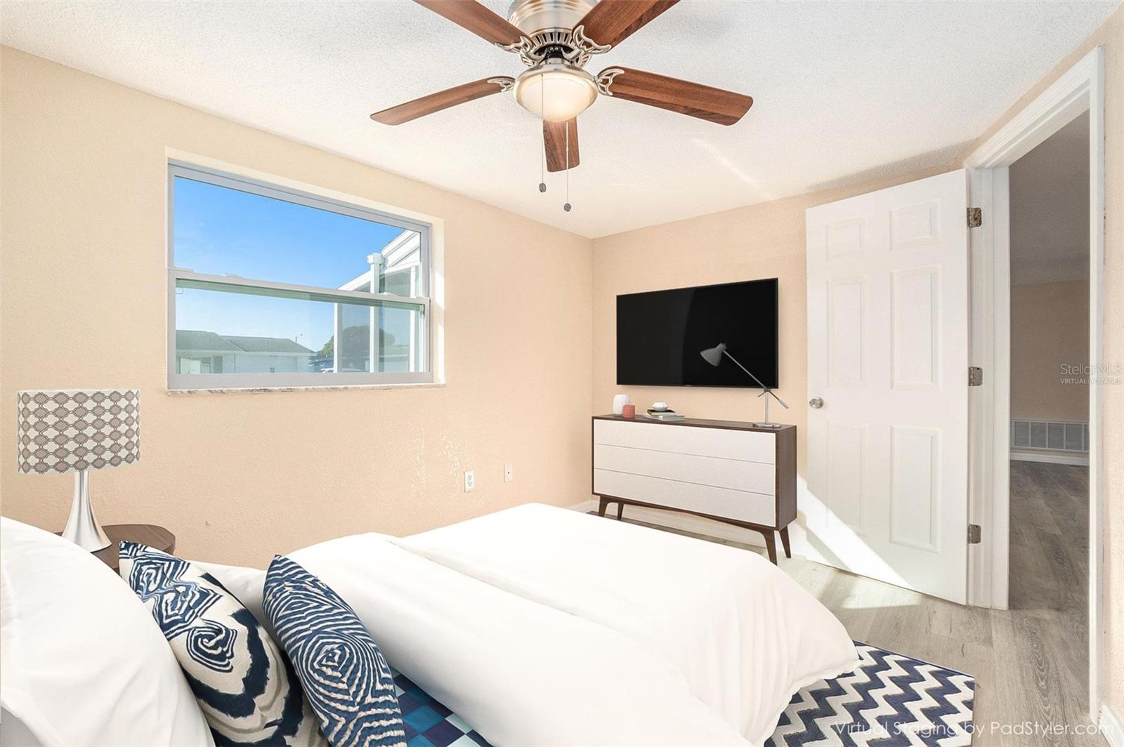 Virtually staged bedroom 2