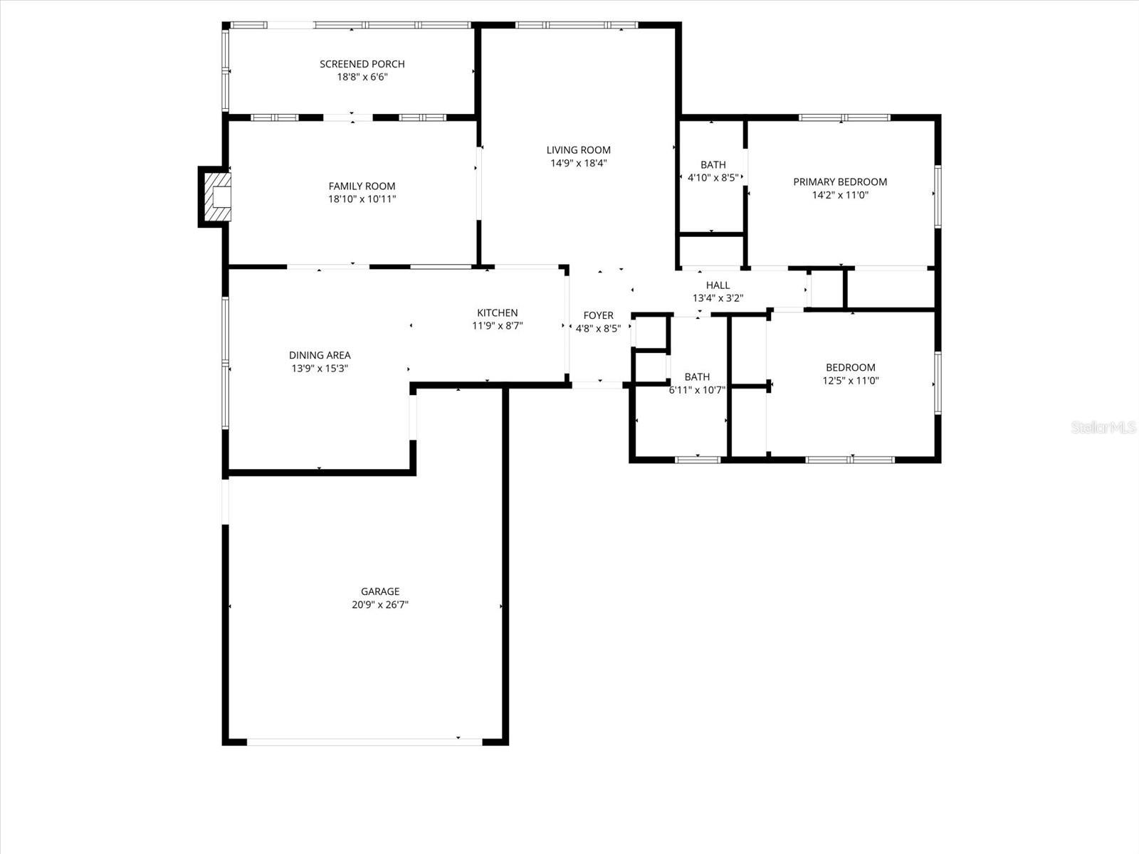 Spacious floor plan