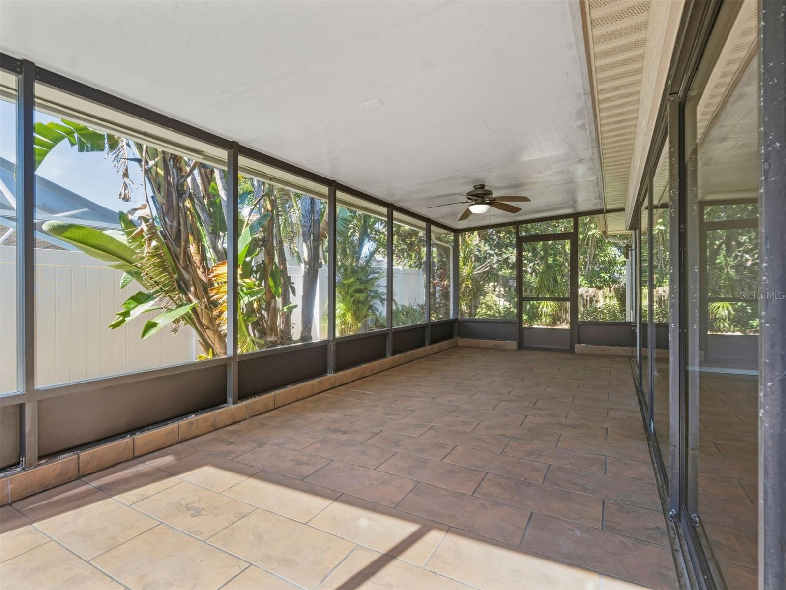 Large Lanai off of rear of home