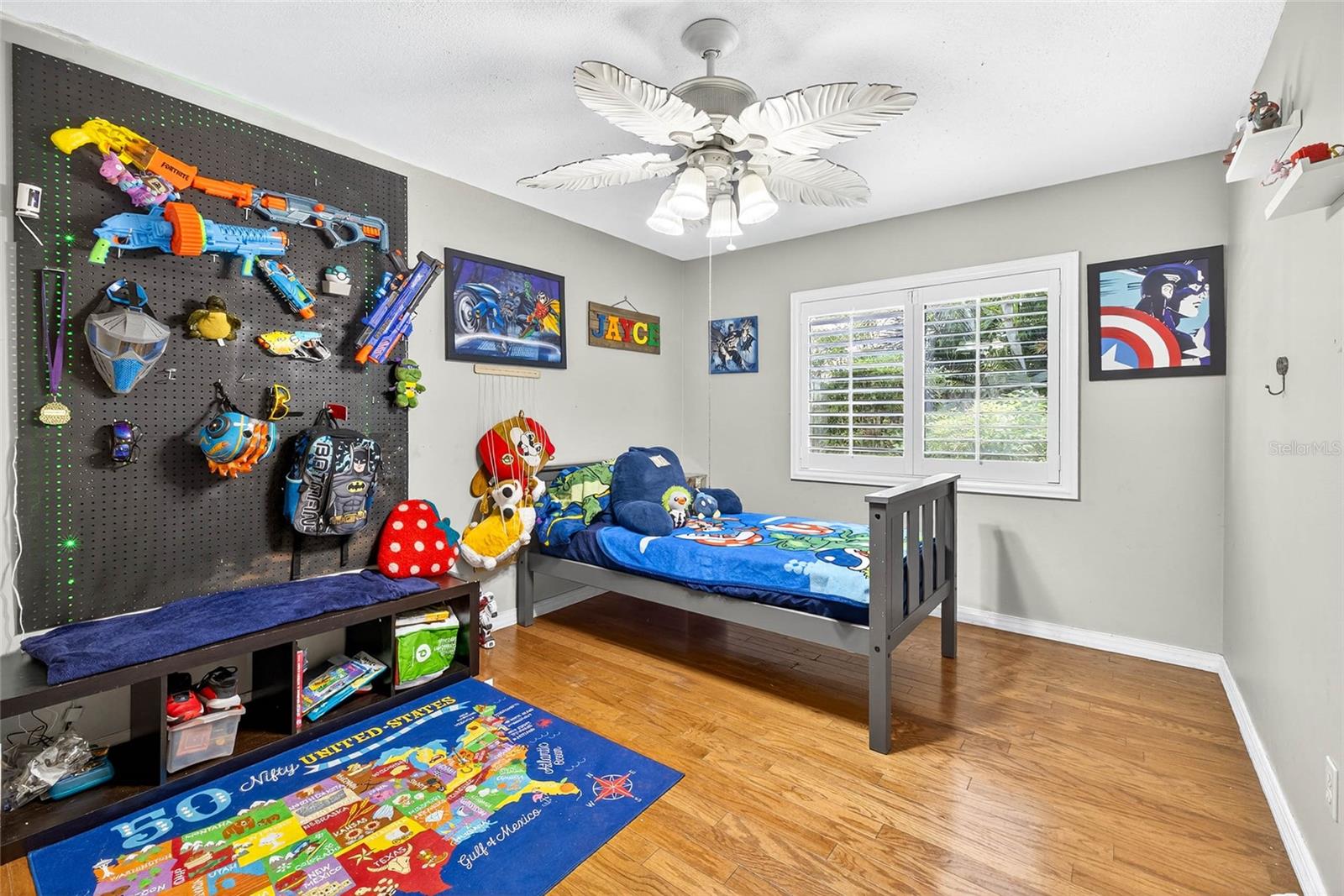 Bedroom 3 with ceiling fan