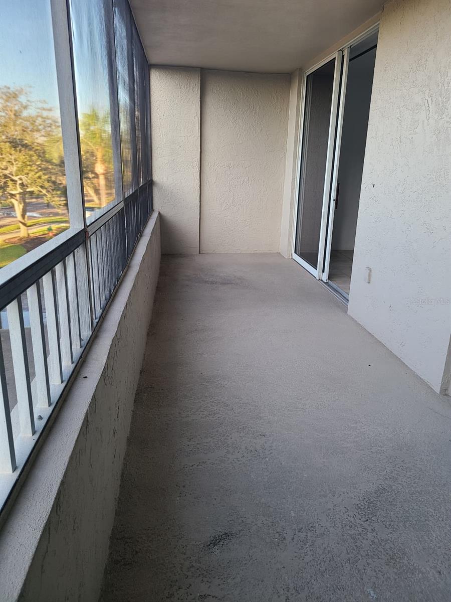 Private, screened balcony