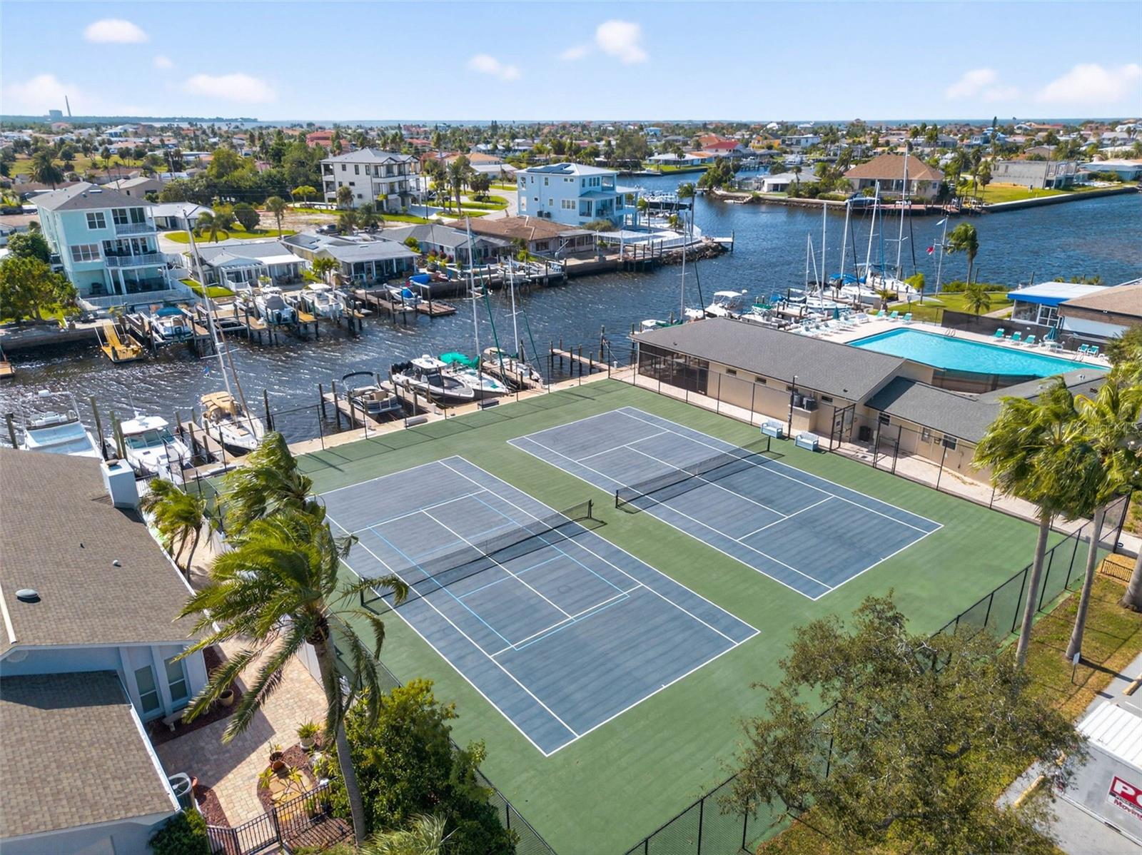 Community tennis courts