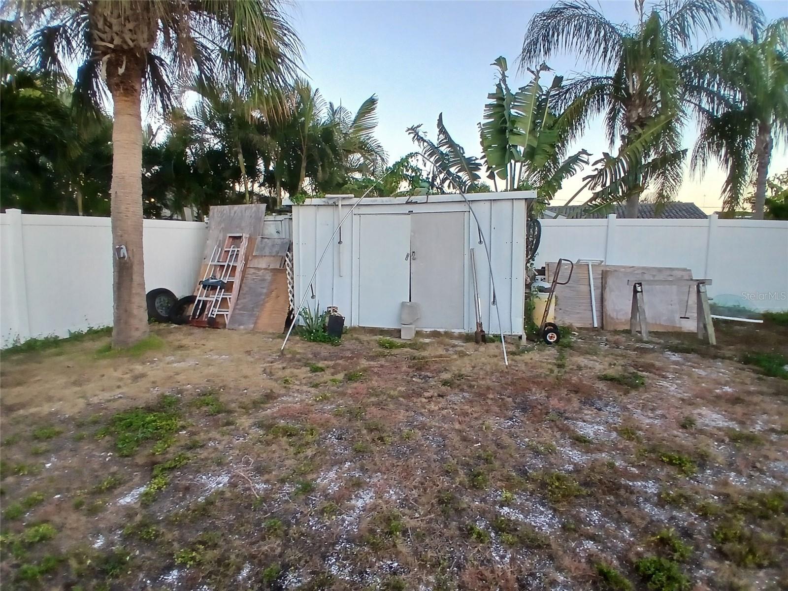 Back yard has 2 sheds