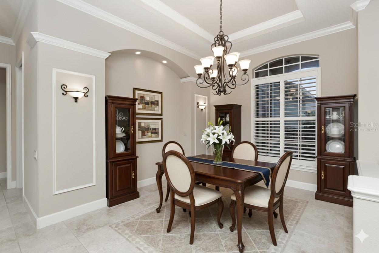 Formal Dining room virtually staged