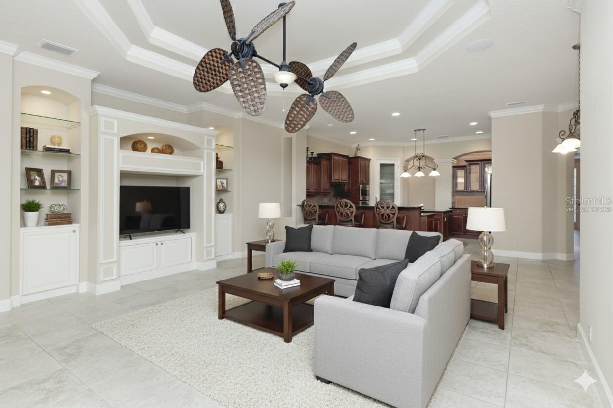 Virtually staged Great Room