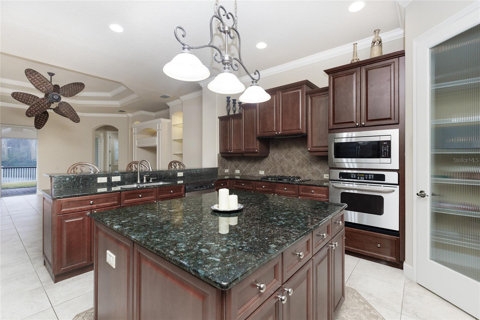 Kitchen island and breakfast bar