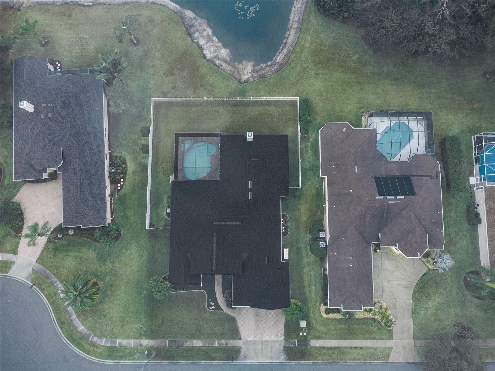Areal view of 3015 Lynwood Ct with no rear neighbors, water view and conservation
