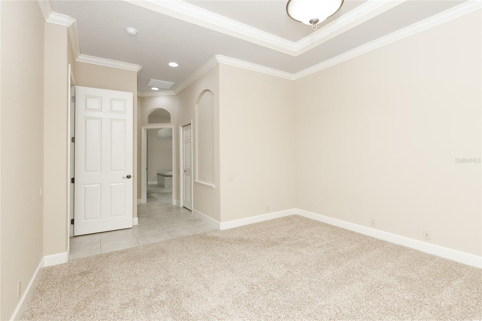 Master Bedroom view to closets and bathroom