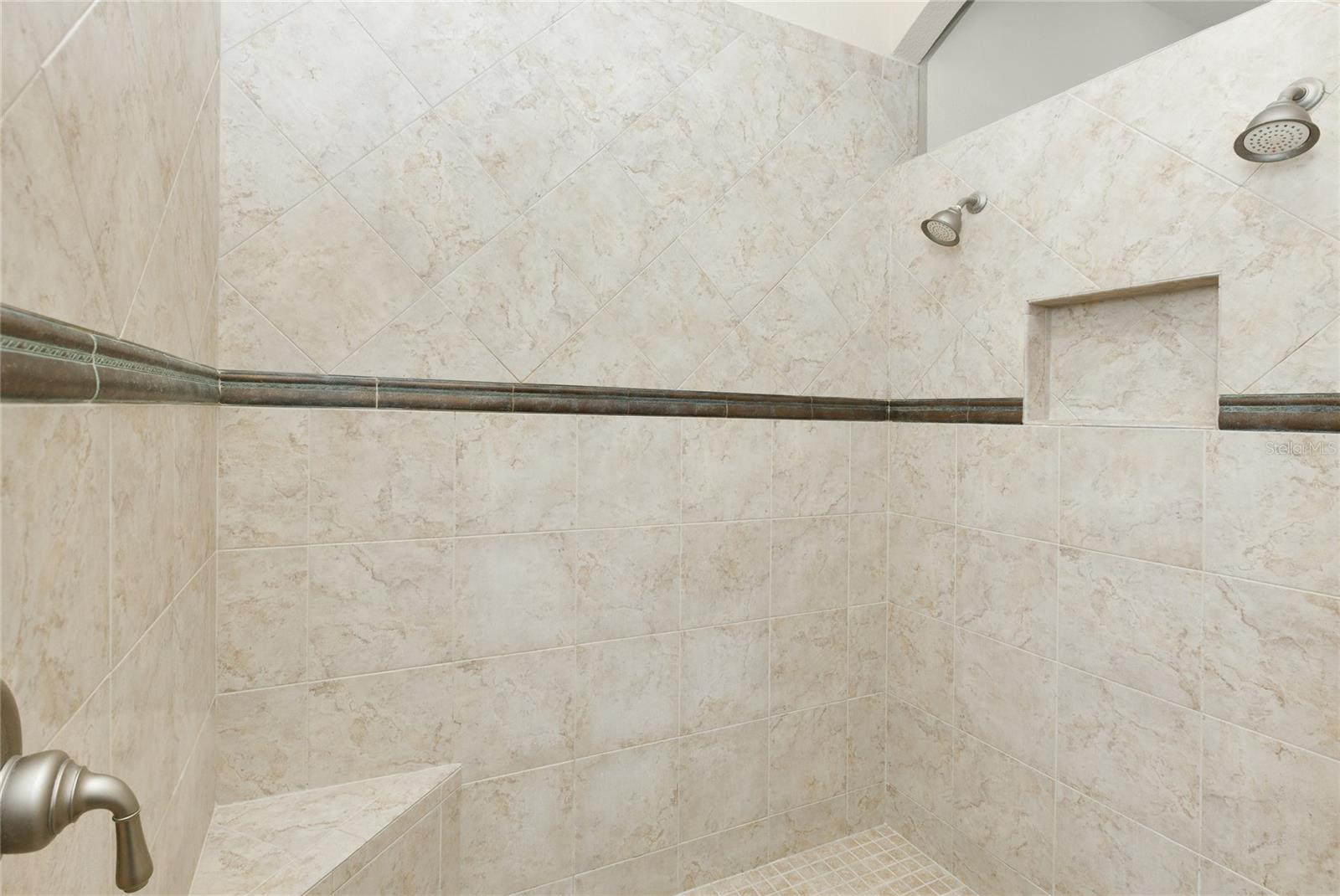 Master Bathroom with large double shower