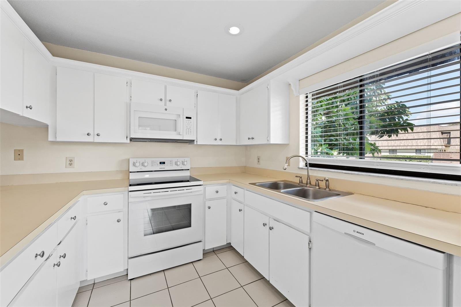Kitchen overlooking the pond