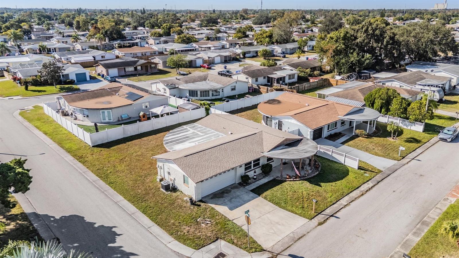 Corner lot has improved drainage by County. (See by stop sign.)