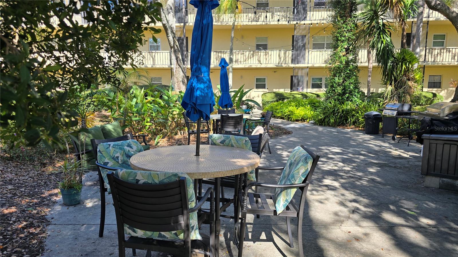 Enjoy your morning coffee or your evening cold drink of choice in the courtyard.